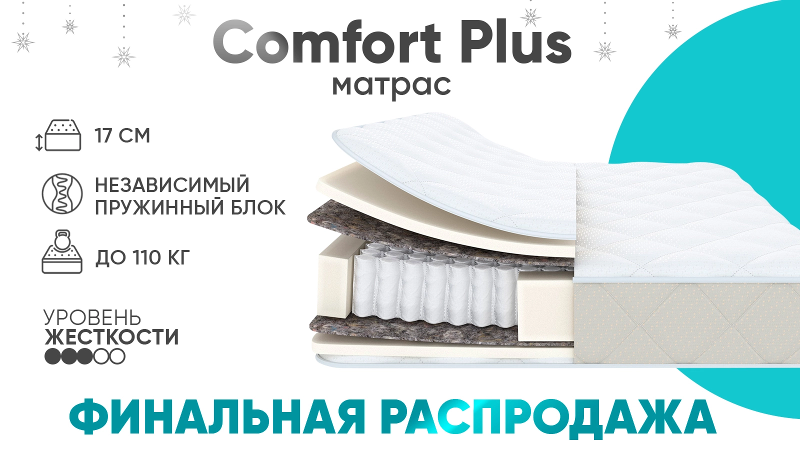 Матрас Comfort Plus Askona изображение товара - 1 - большое изображение